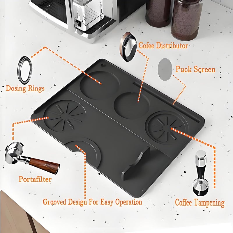 ZJSTRO Espresso Tamping Mat,Coffee Tamper Mat, Food Grade Silicone 0.79x0.98" Portafilter Mat for Espresso Machine Acceessories, Waterproof Heat Resistant Easy to Clean,Non-Slip - Image 3